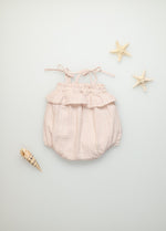 Load image into Gallery viewer, The New Society Claire Organic Cotton Muslin Romper Blush
