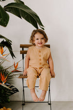 Load image into Gallery viewer, Ashley Rose Finley Romper in Sand
