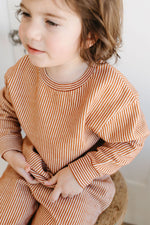 Load image into Gallery viewer, Fin &amp; Vince Hazelnut Stripe Terry Jumper
