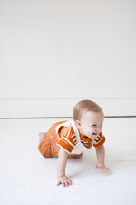 Load image into Gallery viewer, Fin &amp; Vince Knit Field Romper in Ginger
