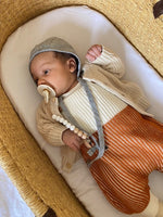 Load image into Gallery viewer, Briar Baby Natural Stripes Cotton/Hemp Bonnet
